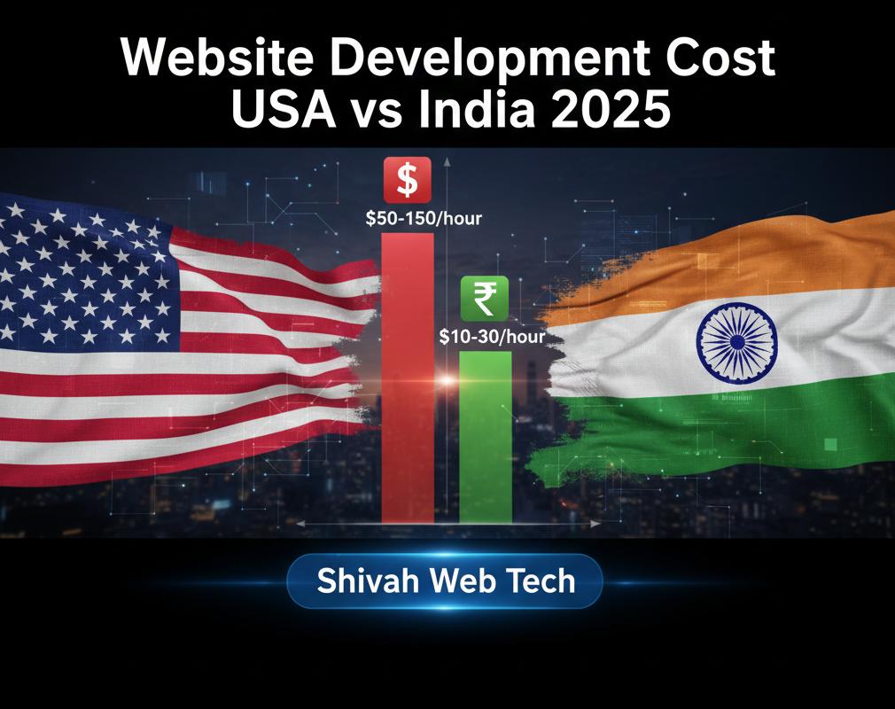 website development cost USA vs India