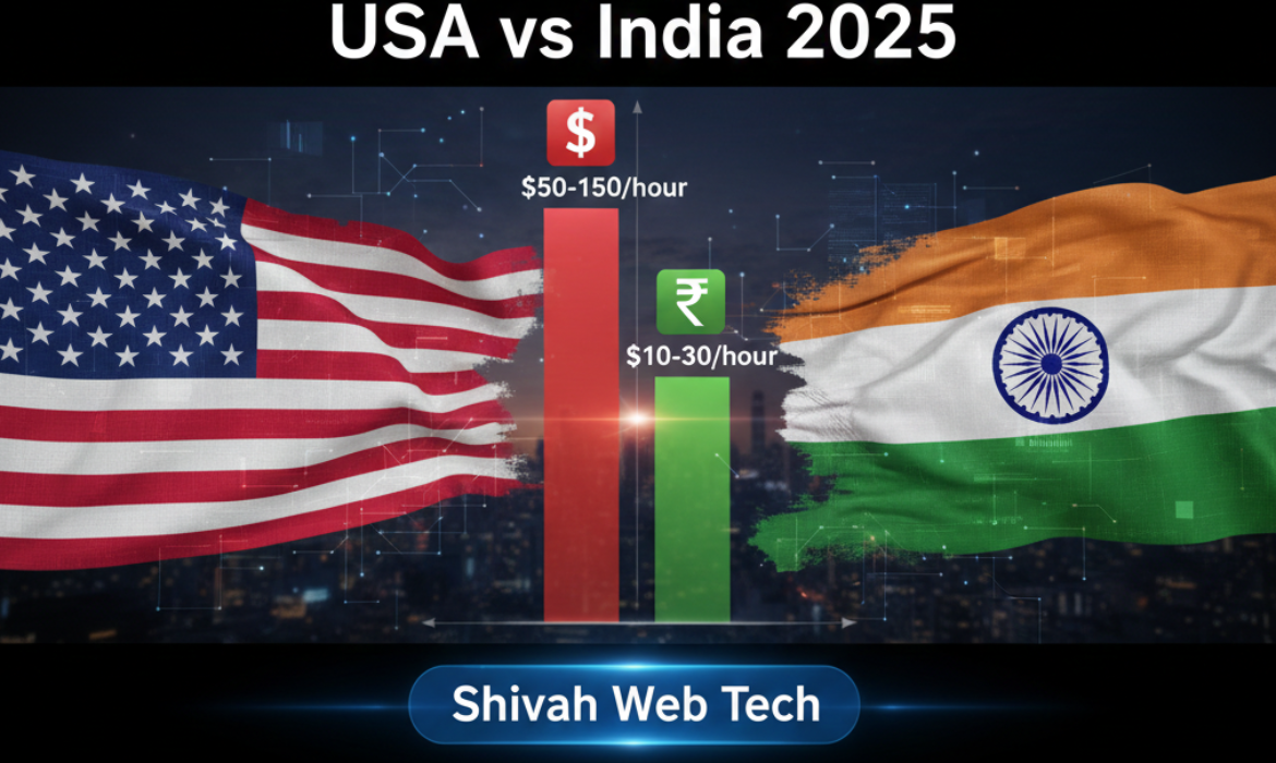 website development cost USA vs India