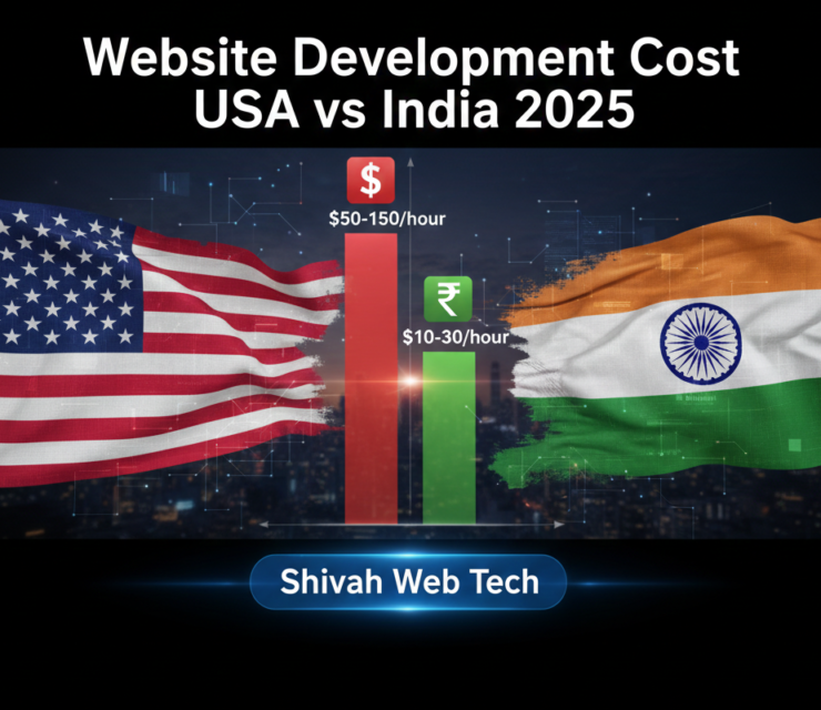 website development cost USA vs India
