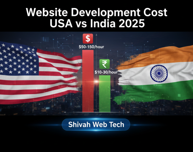 website development cost USA vs India