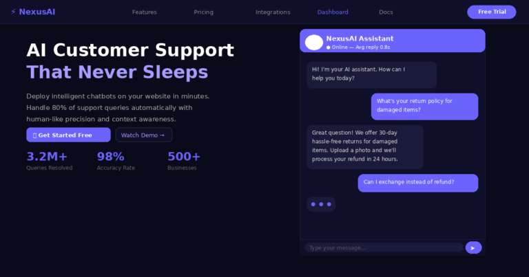 AI Customer Support Chatbot Platform