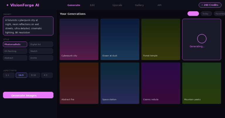 VisionForge AI: Image Generation Platform