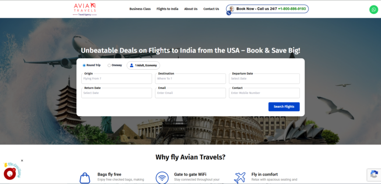 Flight Booking & Travel Agency Website