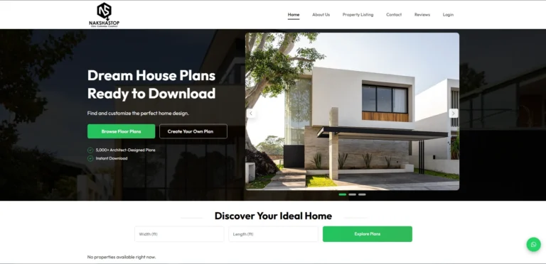 Architectural Design & House Plan Platform (React)