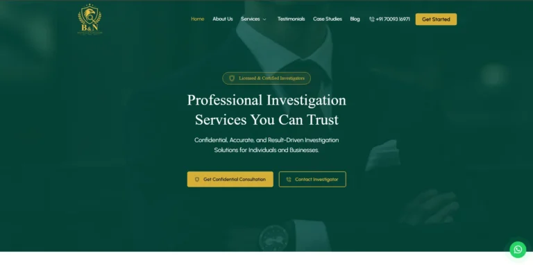Professional Investigation Services Website